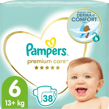 Sauskelnės PAMPERS Premium Care, Value Pack, 6 dydis (13kg+), 38 vnt.