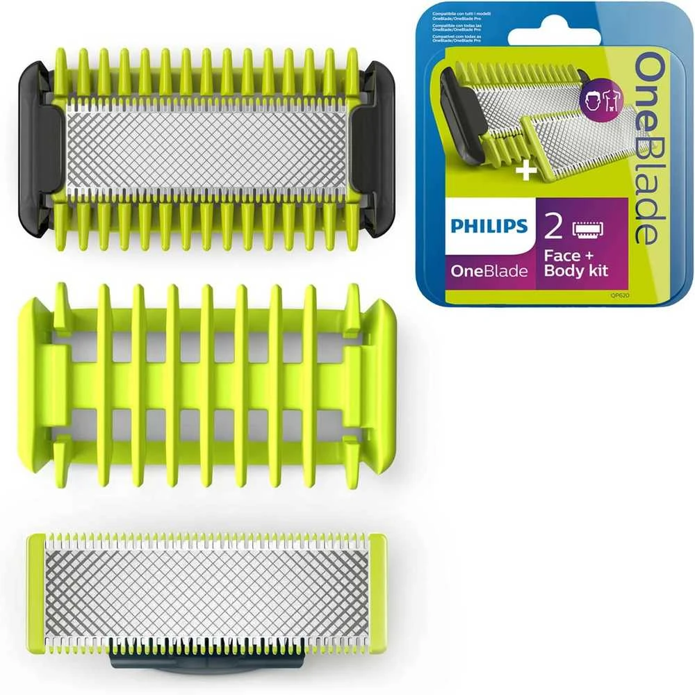 Philips OneBlade Rinkinys veidui + kūnui QP620/50