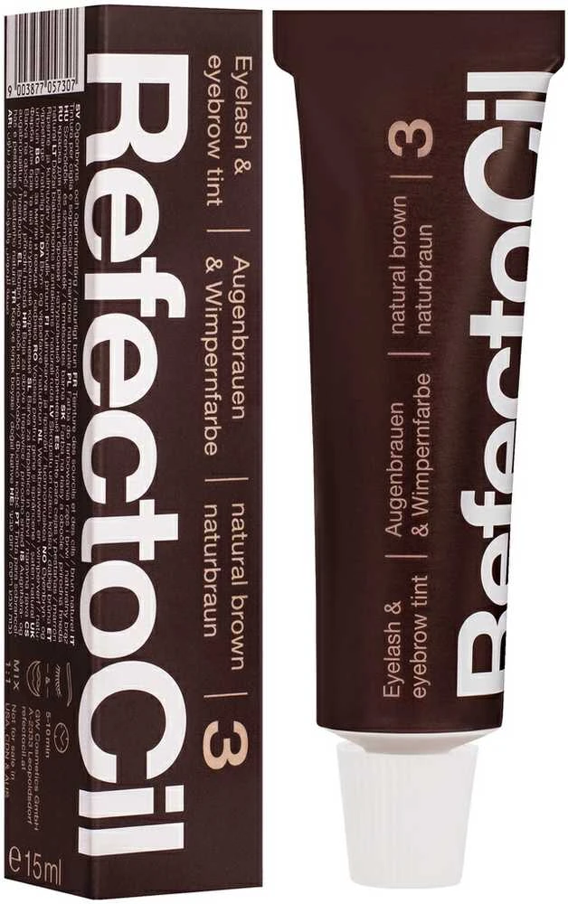 Antakių ir blakstienų dažai RefectoCil 15ml - Nr.3 Ruda