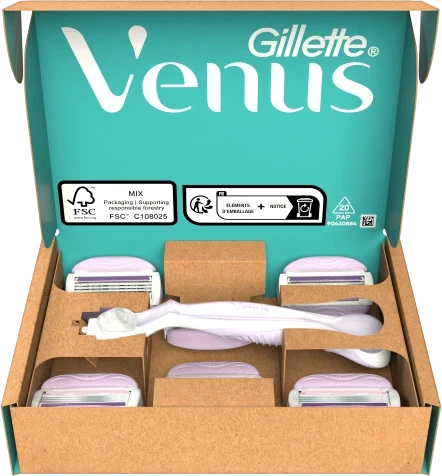 Skustuvas moterims Gillette Venus ComfortGlide Breeze + 6 keičiamos galvutės