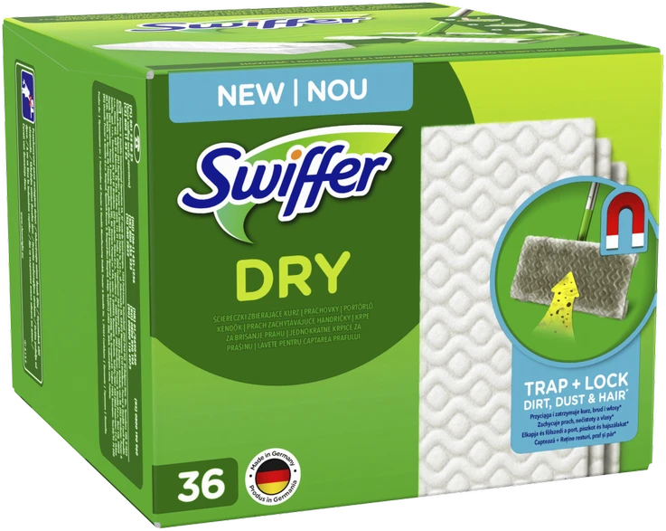 Swiffer Sweeper sausos šluostės, papildymas 36vnt