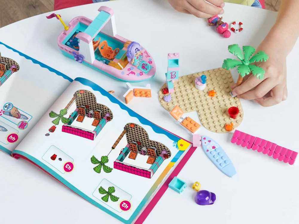 Mega Bloks Mattel 121 dalių MEGA Barbie spalvų atskleidimo blokeliai Nuotykių su delfinais už5425