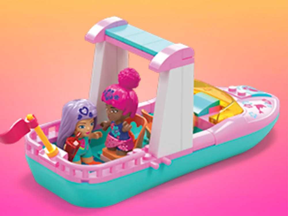 Mega Bloks Mattel 121 dalių MEGA Barbie spalvų atskleidimo blokeliai Nuotykių su delfinais už5425