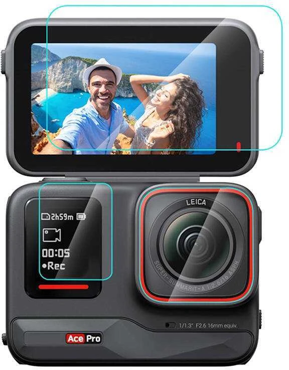 PULUZ 3-in-1 grūdinto stiklo dangtelis, skirtas Insta360 Ace Pro (PU951T)
