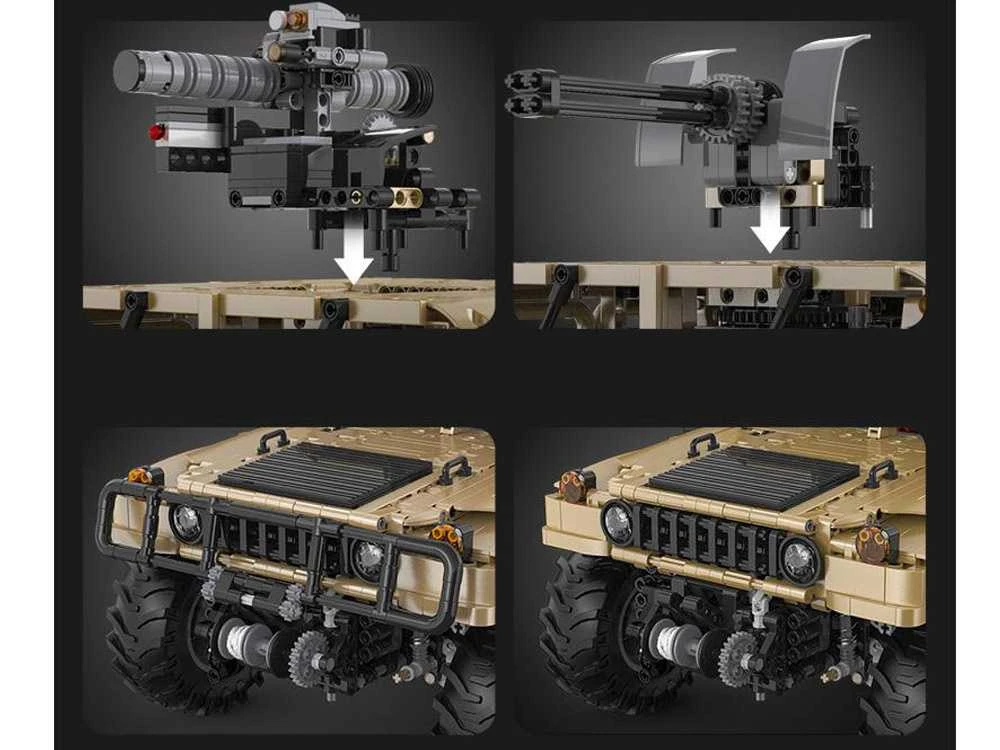 Jokomisiada 3935 blokelių rinkinys Karinė transporto priemonė Humvee 1:8 judantys elementai ZA5252