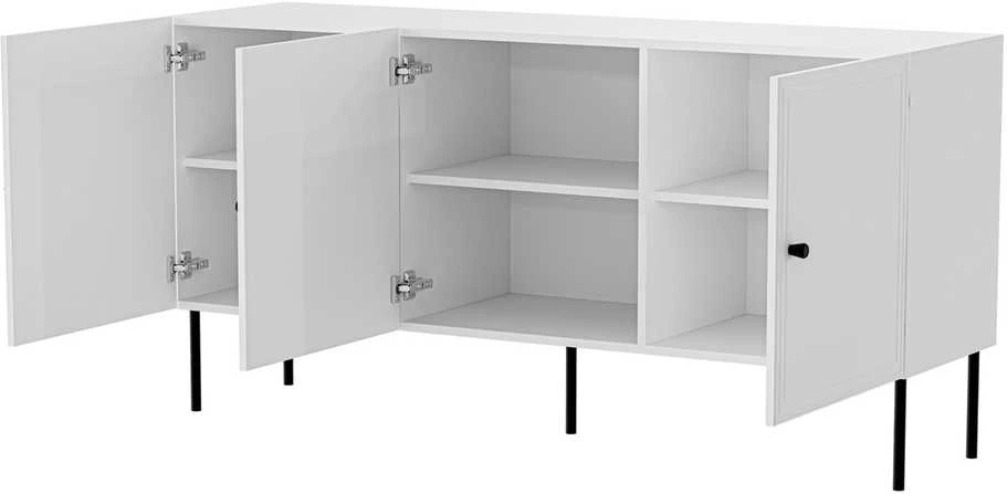 Cama Meble 3D komoda PALAZZO BIS 151x40x75 baltas matinis