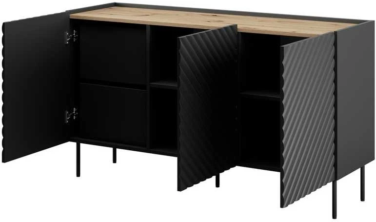 Cama Meble Komoda - Onda 150x45x85 Juoda