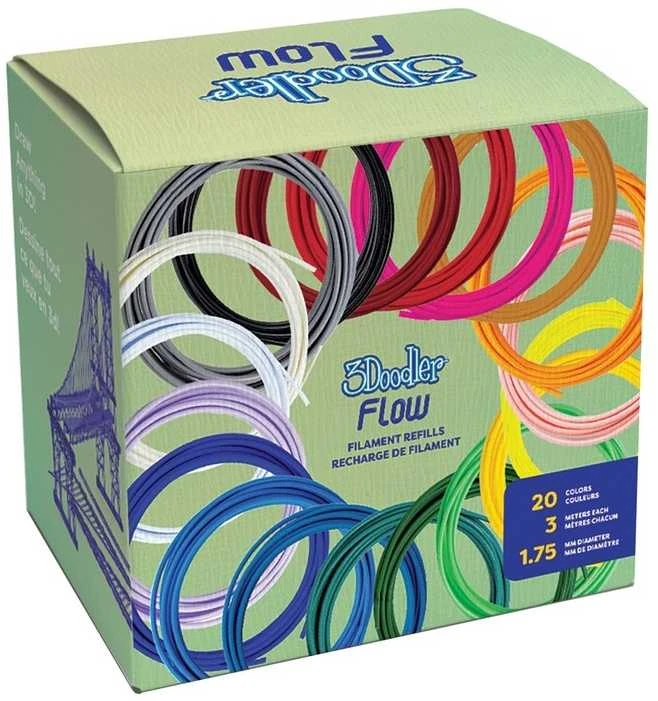 3Doodler Flow ritės 1,75 mm, 4,8 m/ 20 vnt.