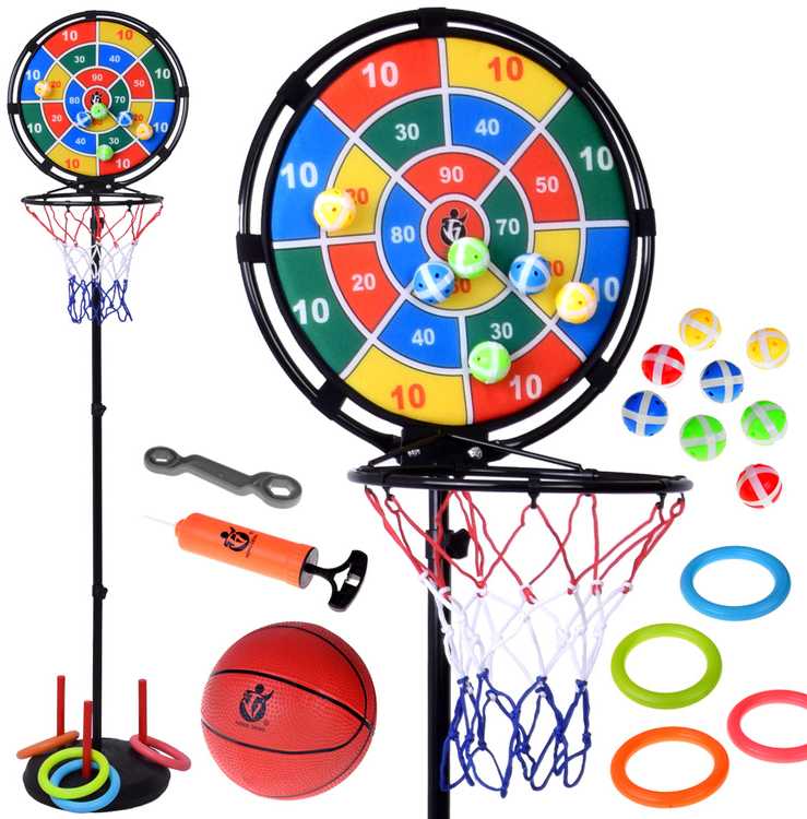 Jokomisiada 3in1 Sports Set Throw at the target! Basketball stand + accessories SP0830