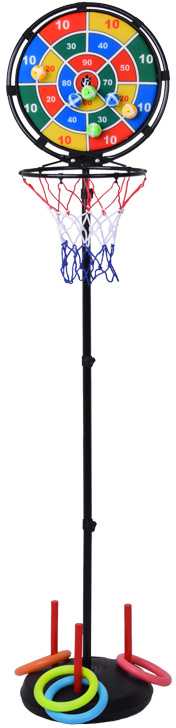 Jokomisiada 3in1 Sports Set Throw at the target! Basketball stand + accessories SP0830