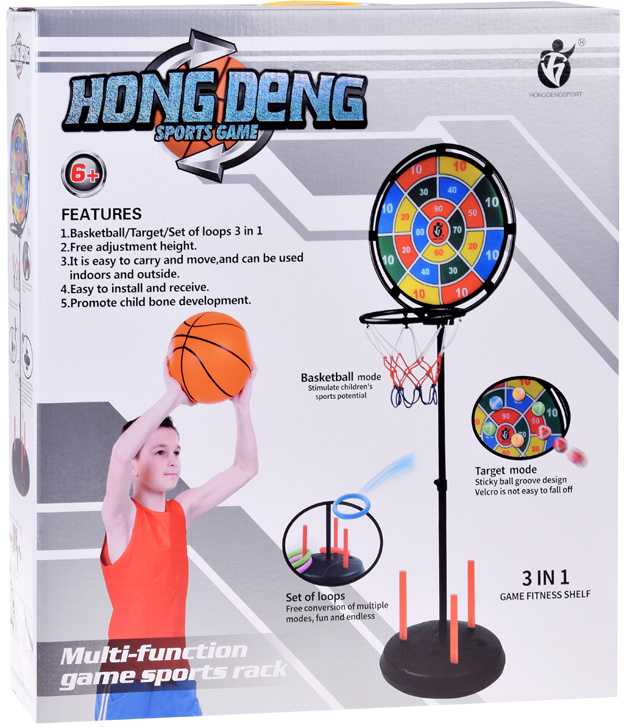 Jokomisiada 3in1 Sports Set Throw at the target! Basketball stand + accessories SP0830