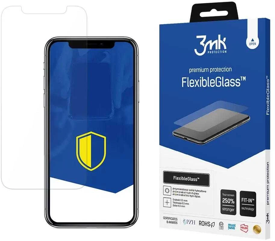3MK FlexibleGlass ekrano apsauga, Apple, iPhone X, hibridinis stiklas, skaidrus