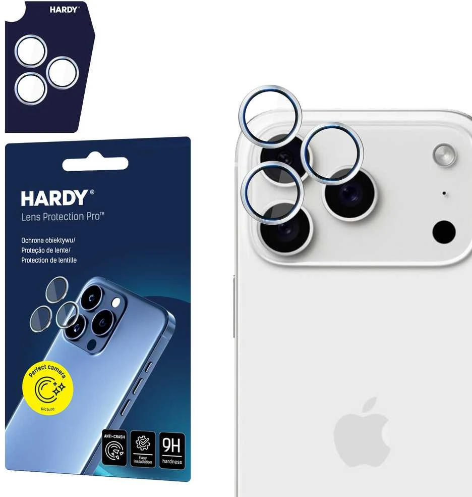 3Mk apsauga 3mk HARDY objektyvo apsaugos Pro objektyvo stiklas iPhone 17 Pro / 17 Pro Max - sidabrinis