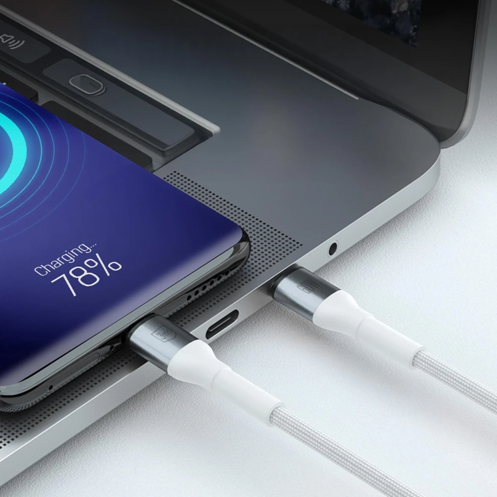 3Mk apsauga 3mk Hyper kabelis 3mk Hyper kabelis N serijos USB-C / USB-C 1m 20V/3A 60W / baltas