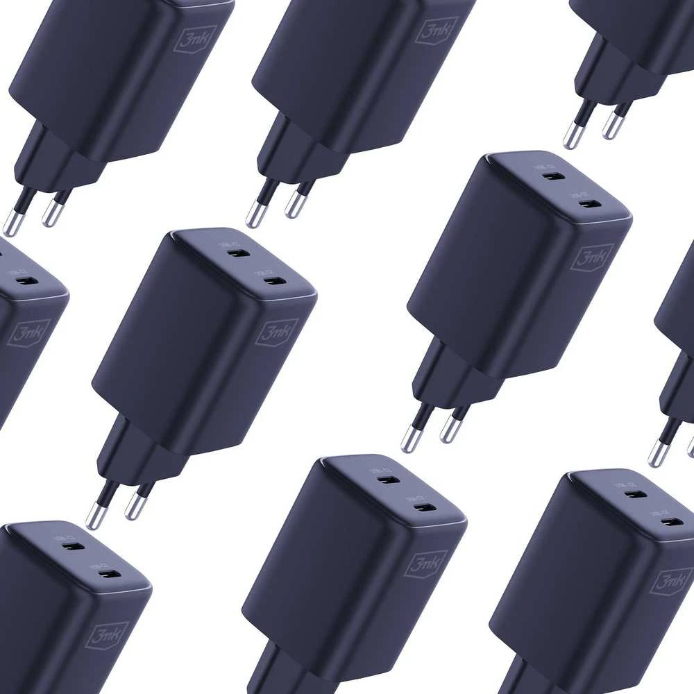 Laidinis įkroviklis 3MK Hyper Charger PD 45W GaN QC4+ PPS 2C Super-Fast Charge 2.0 juodos spalvos