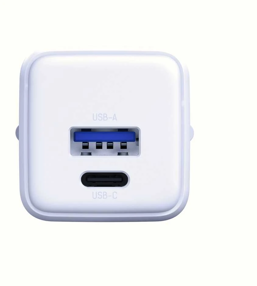 3Mk Protection 3mk Hyper GaN įkroviklis 20W QC4+ PD PPS USB-C USB-A sieninis įkroviklis - Baltas