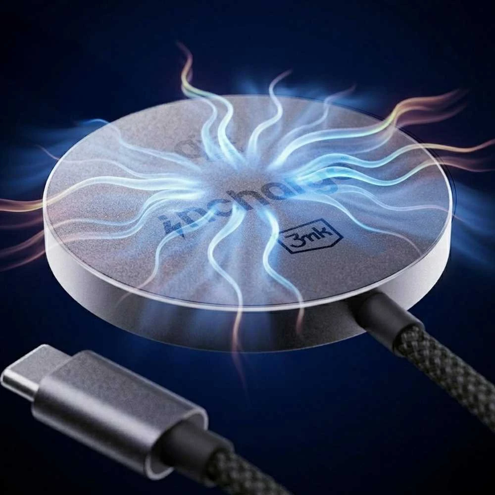 3mk įkroviklis „Align Qi2.2 25W“, skirtas „Android“ Juodas