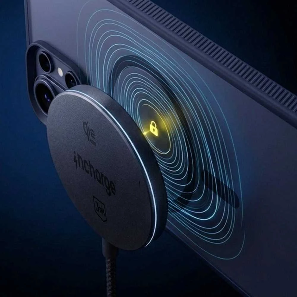 3mk įkroviklis „Align Qi2.2 25W“, skirtas „Android“ Juodas