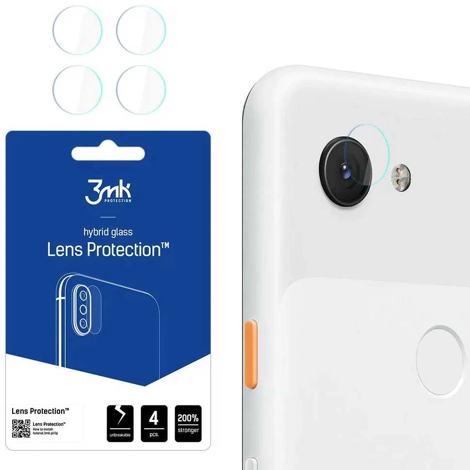 HIBRIDINIS STIKLAS 3MK LANKSTUSIS STIKLAS LĖŠAS GOOGLE PIXEL 3A, SKIRTA KAMERAI 4 PCS.