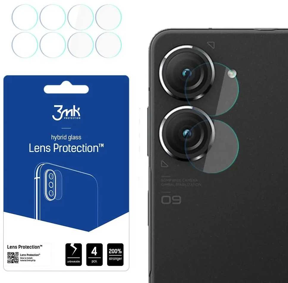 3MK objektyvo apsauga Asus Zenfone 9 kameros objektyvo apsauga 4 vnt.