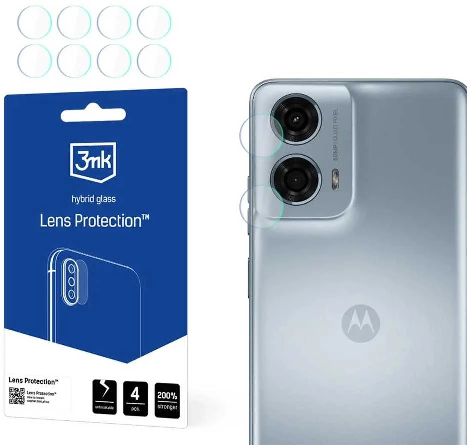 3MK objektyvo apsauga Motorola Moto G24 kameros objektyvo apsaugai, 4 vnt.