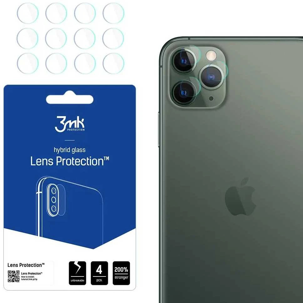 LCD apsauginė plėvelė kamerai 3MK Flexible Glass Lens Apple iPhone 11 Pro Max