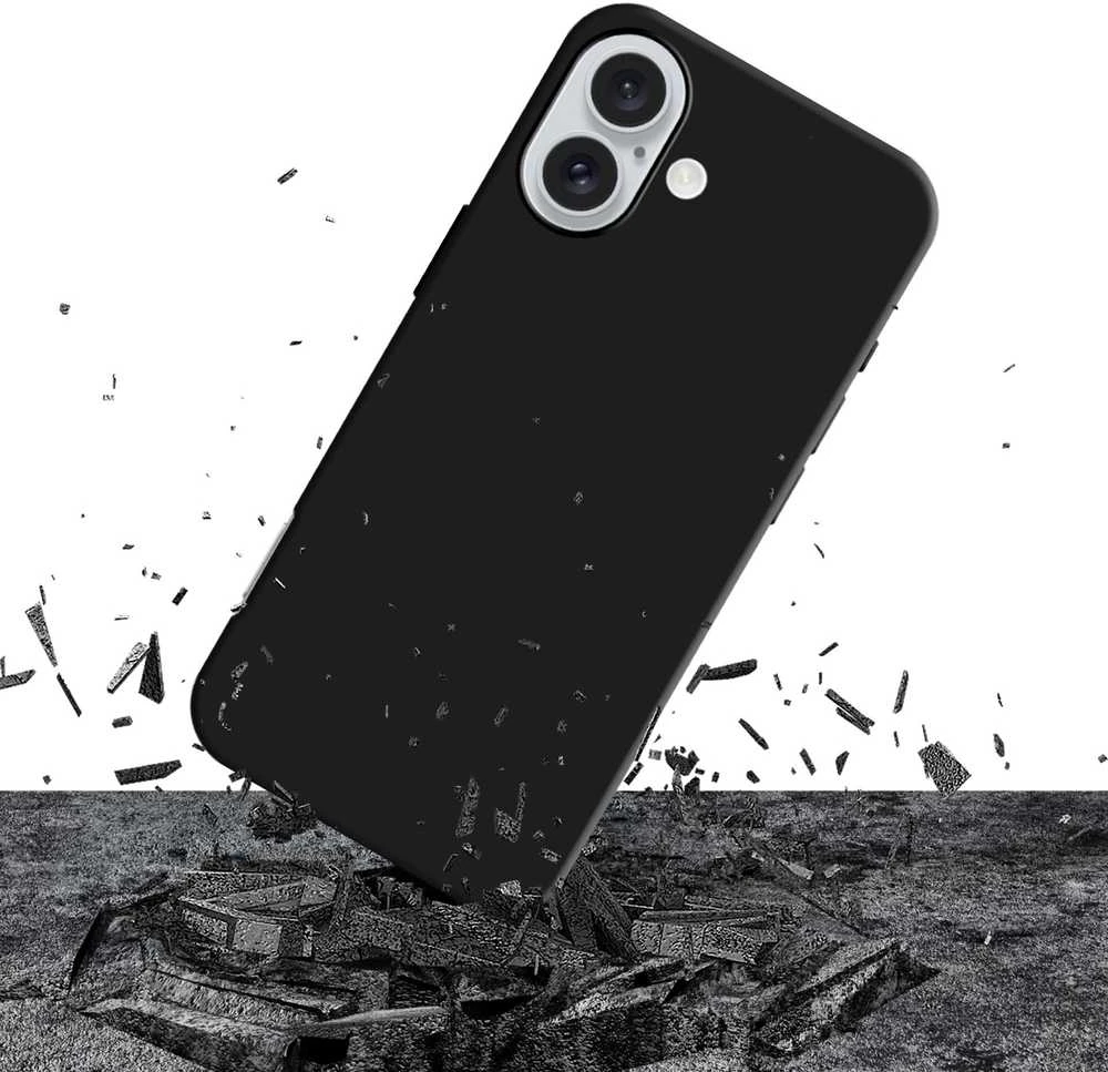 3Mk Apsauginis 3mk matinis dėklas „Pro“, skirtas „iPhone 16“ - matinis juodas