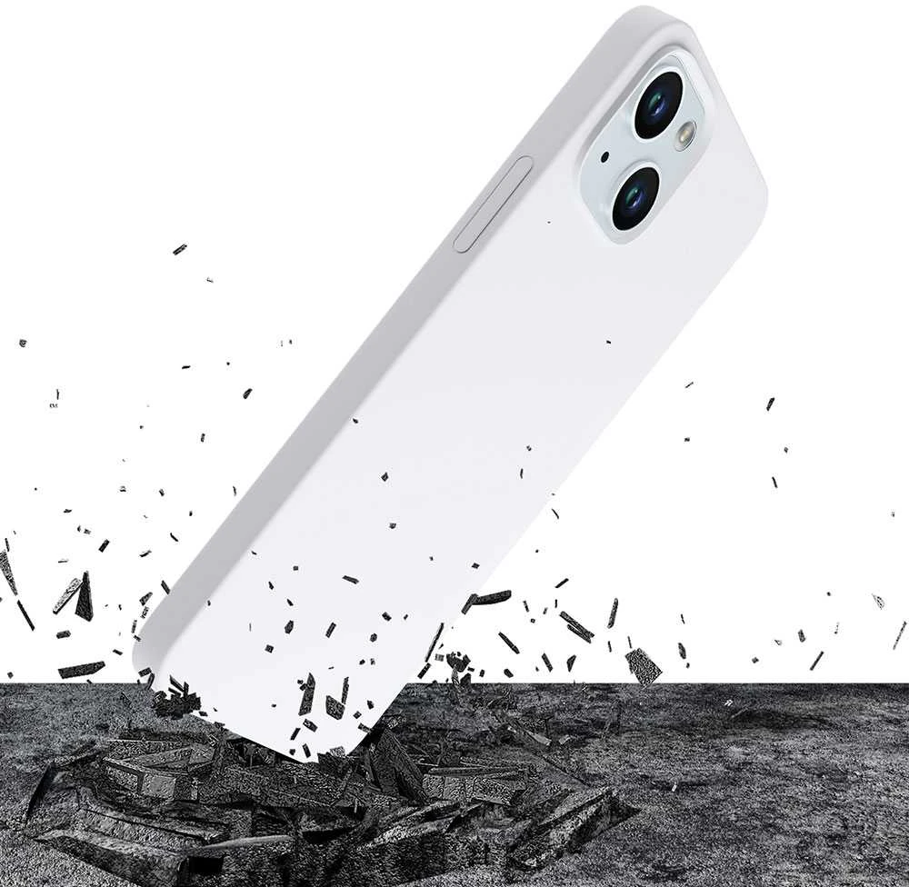 Dėklas 3Mk Protection 3 mk Hardy silikoninis „MagCase“, skirtas „iPhone 15 Plus“ – baltas