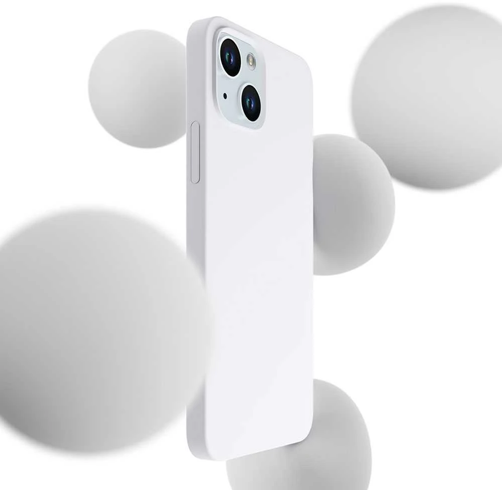Dėklas 3Mk Protection 3 mk Hardy silikoninis „MagCase“, skirtas „iPhone 15 Plus“ – baltas