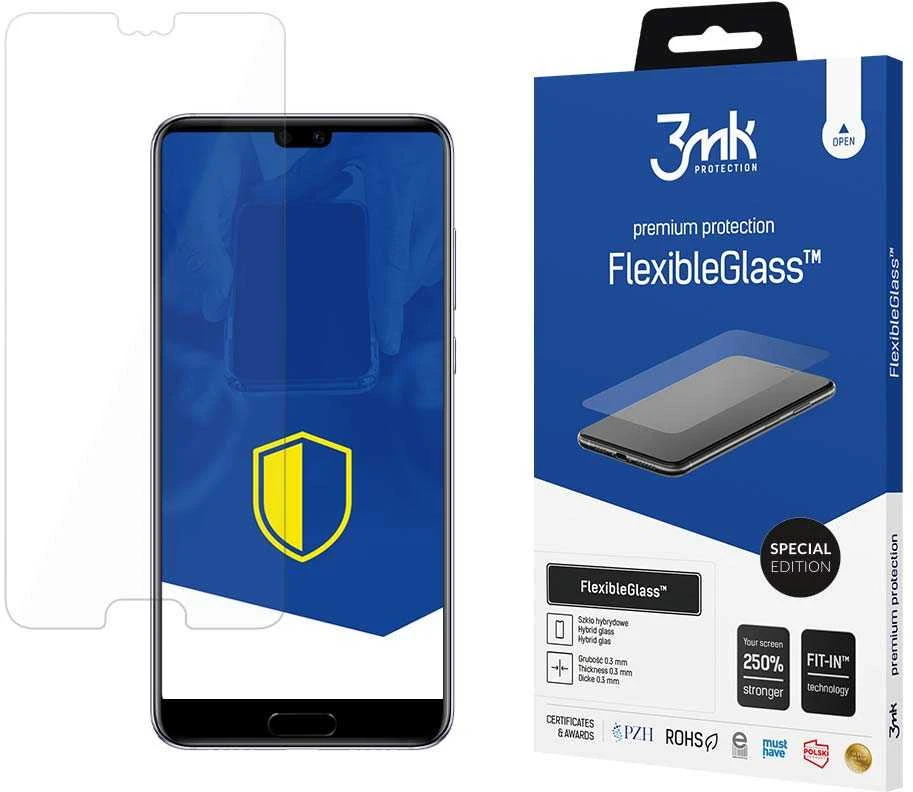 3MK FlexibleGlass Huawei, P20 SE, hibridinis stiklas, skaidri ekrano apsauga