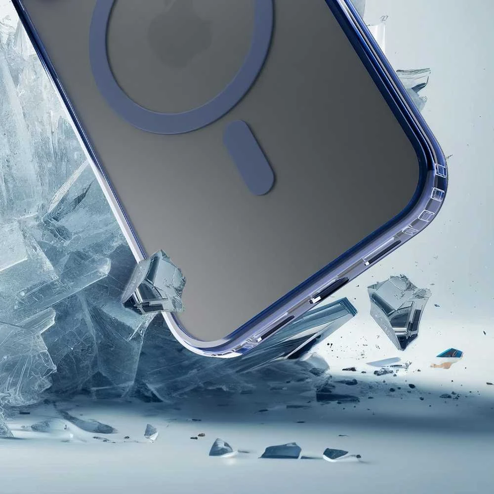 Dėklas 3MK Frosty MagCase skirtas Apple iPhone 17 mėlynos spalvos