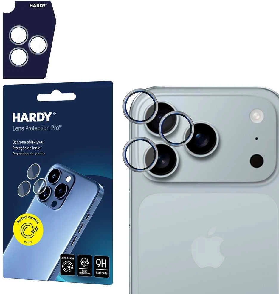 3Mk apsauga 3mk HARDY objektyvo apsaugos Pro objektyvo stiklas iPhone 17 Pro / 17 Pro Max - pilka