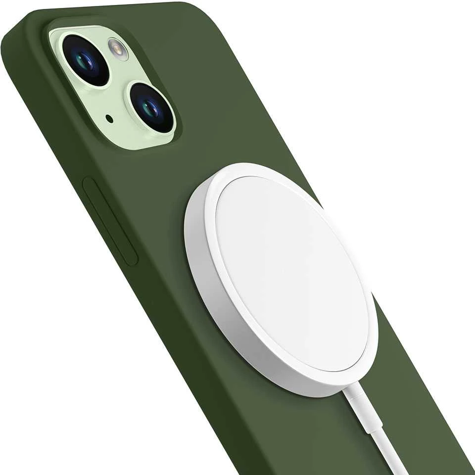 Dėklas 3Mk apsauga 3mk Hardy silikoninis MagCase iPhone 15 Plus - žalias