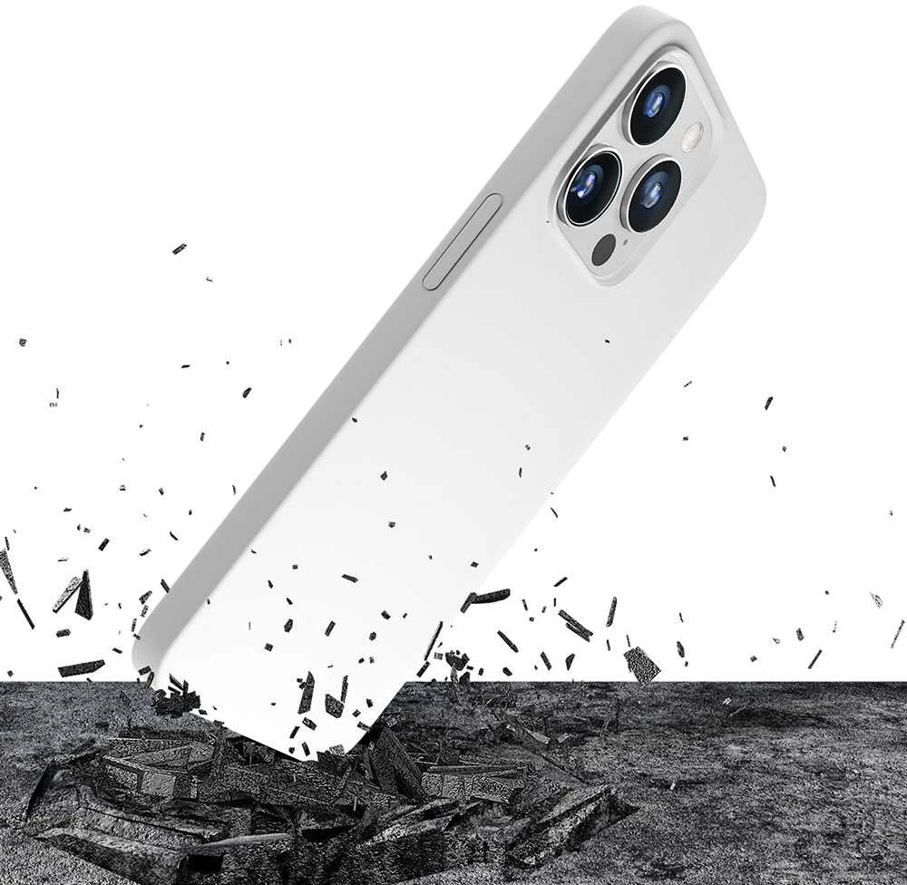 Dėklas 3Mk Protection 3mk Hardy silikoninis „MagCase“, skirtas „iPhone 15 Pro Max“ – baltas