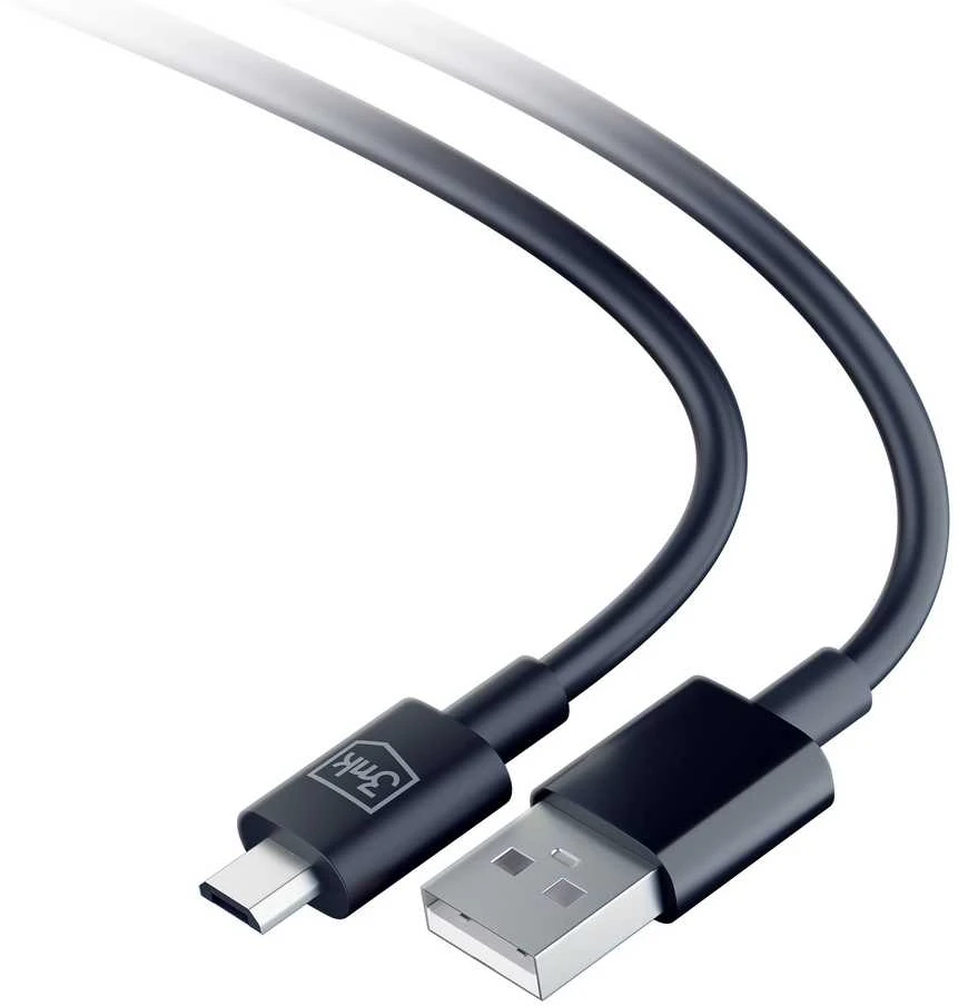 3MK Hyper Cable USB-A – Micro USB1.2m 5V 2,4A juodos spalvos cable