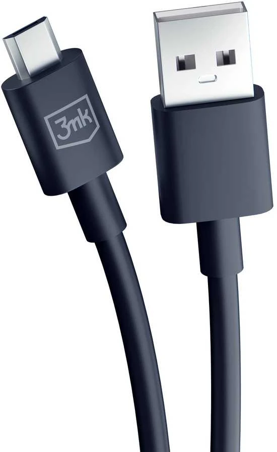3MK Hyper Cable USB-A – Micro USB1.2m 5V 2,4A juodos spalvos cable