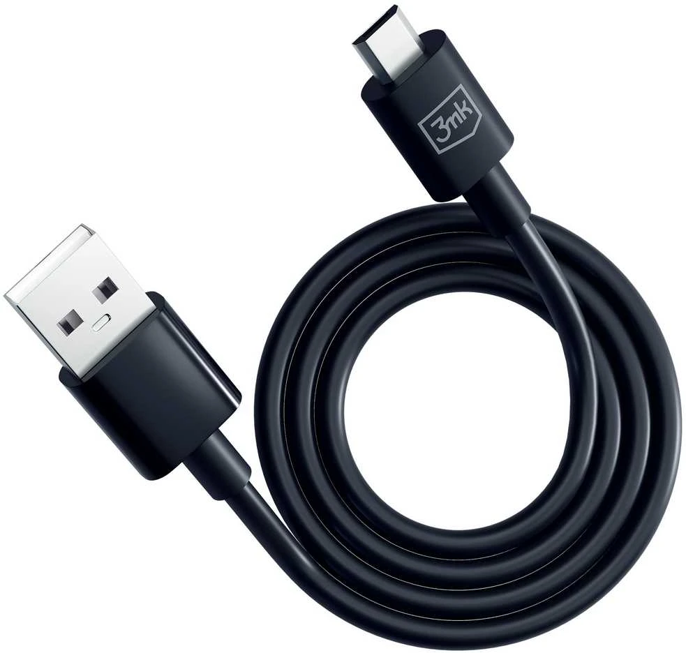 3MK Hyper Cable USB-A – Micro USB1.2m 5V 2,4A juodos spalvos cable