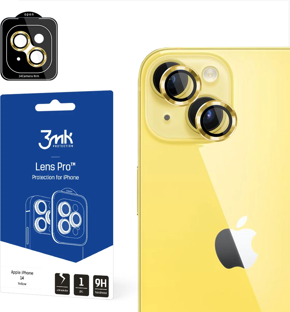 3Mk Protection Apple iPhone 14 – 3mk Lens Protection Pro Geltona