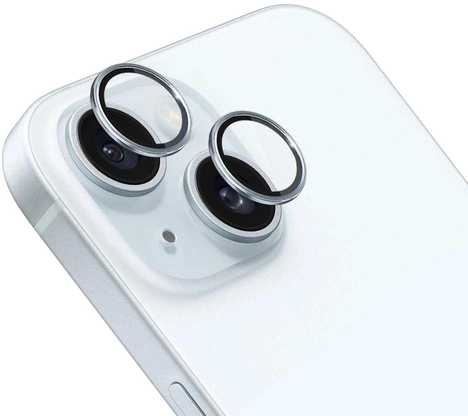 3MK Lens Protection Pro iPhone 15 6.1″ mėlynas Kameros lęšio apsauga su montavimo rėmeliu 1
