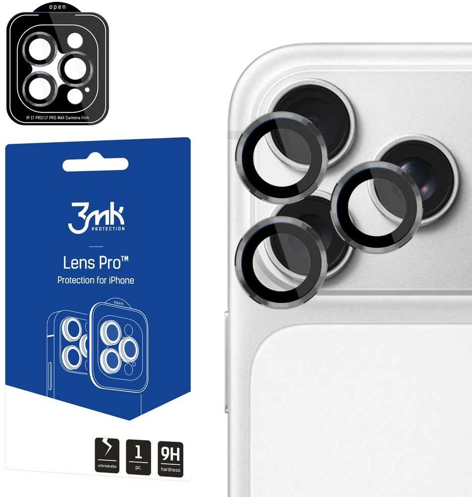3MK objektyvo apsaugos Pro dėklas Apple iPhone 17 Pro / 17 Pro Max pilkas