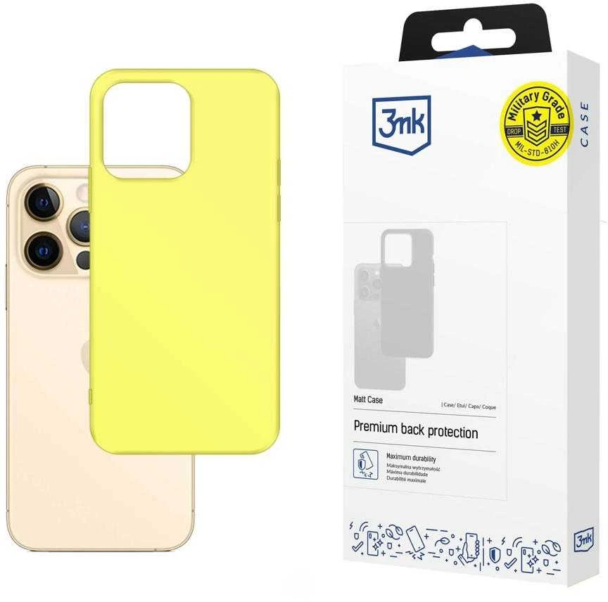 3Mk apsauginis matinis dėklas „iPhone 13 Pro“ – „Geltona“