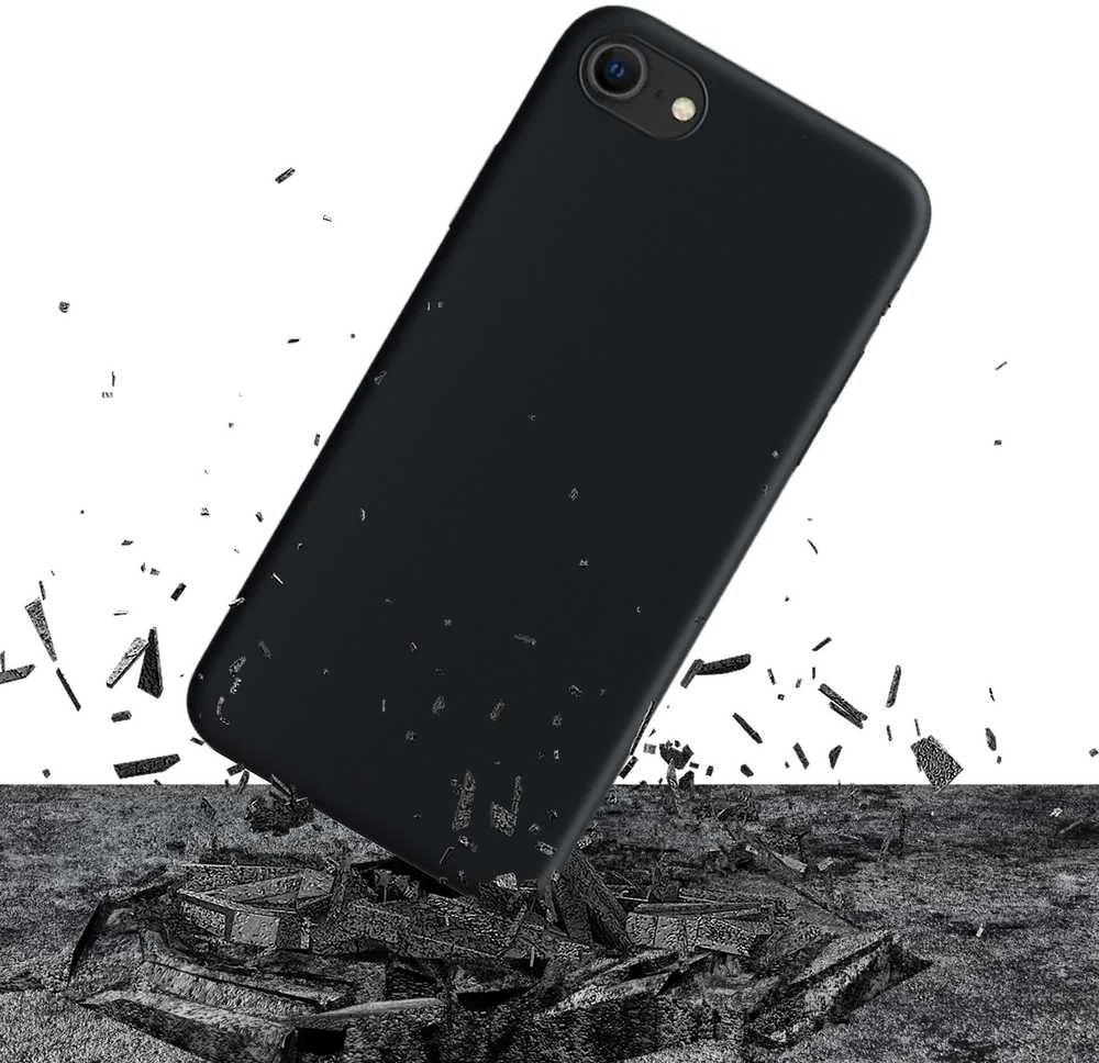 3Mk apsauginis matinis dėklas „iPhone SE 2020“ - Juodas