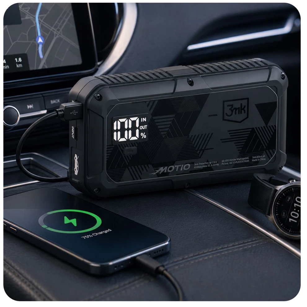 3Mk Protection 3mk Motio HyperBoost Flow 1500A 10,000mAh with Smart Start cables and Light