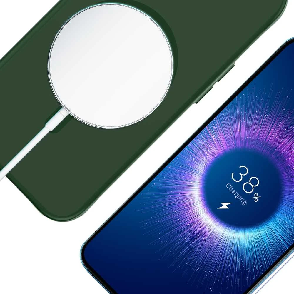 Nezatříděno 3Mk apsaugos 3mk dūminis „MagCase“ dėklas, skirtas iPhone 17 - Žalias-Translucent