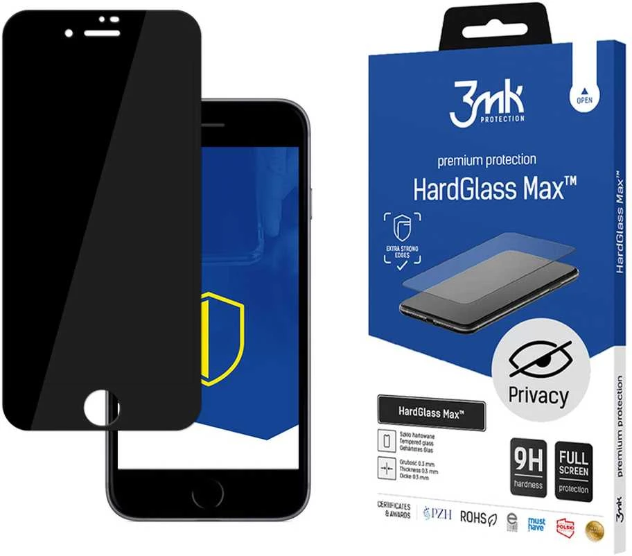 3Mk Protection 9H 3mk HardGlass Max Privacy™ privatumo stiklas, skirtas iPhone 8