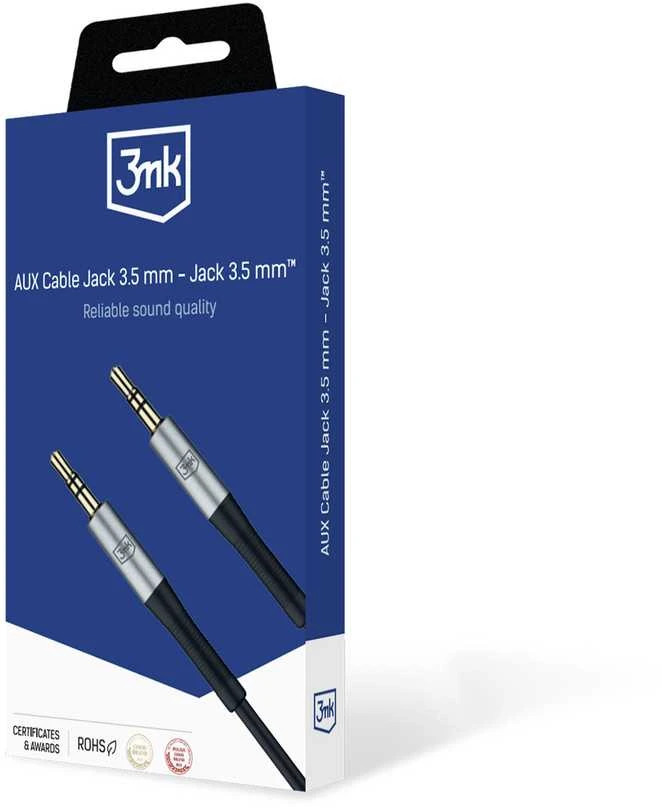 3MK AUX kabelis, 3,5 mm lizdas, 1 m