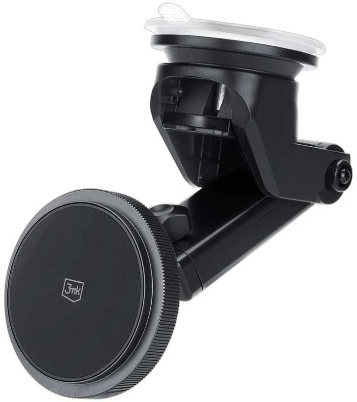 3MK Car MagCharger 15W indukcinio įkrovimo laikiklis priekiniam stiklui/prietaisų skydeliui juodos spalvos