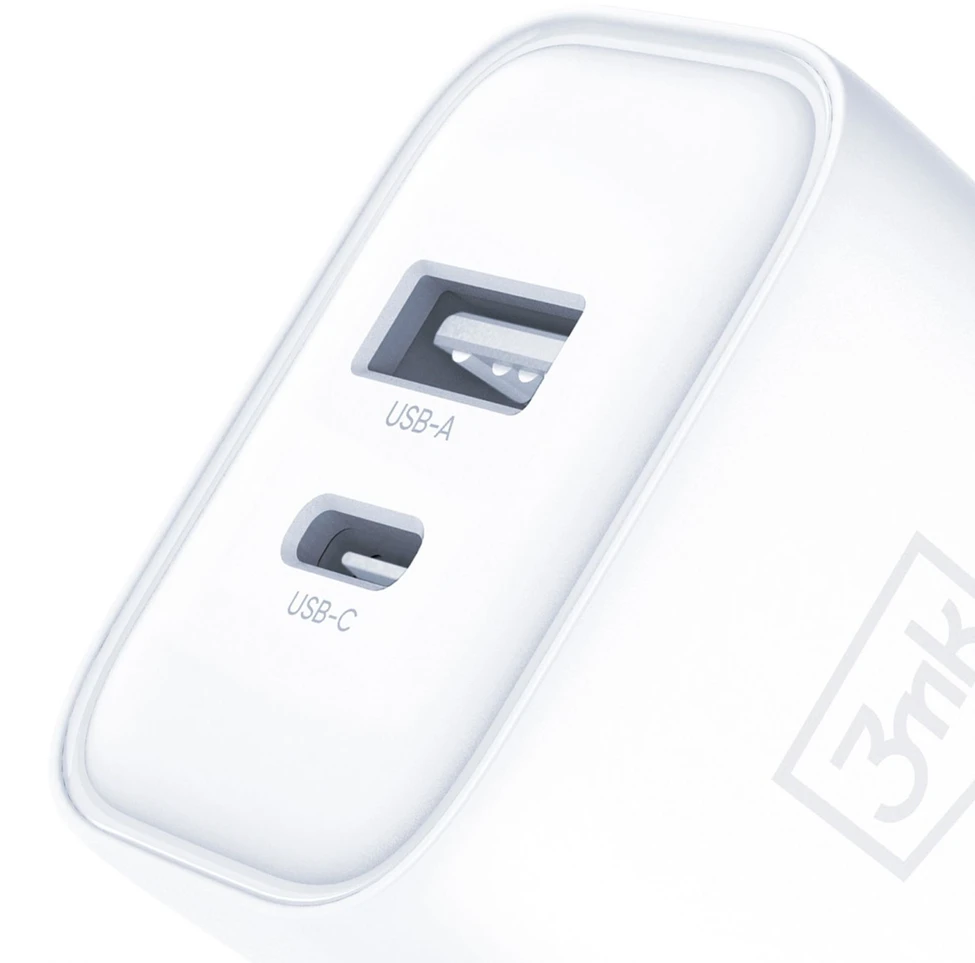 3Mk Protection Accessories - 3mk DualCharge 20W PD3.0 QC 3.0 PPS USB 1A1C Baltas