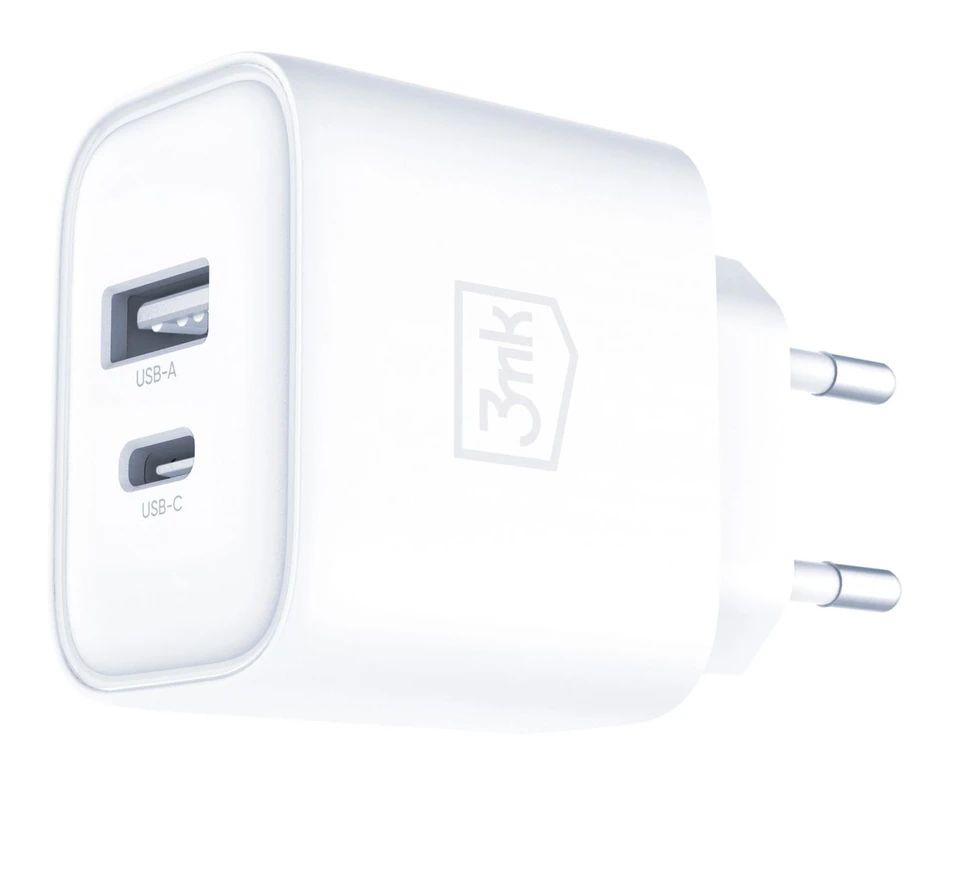 3Mk Protection Accessories - 3mk DualCharge 20W PD3.0 QC 3.0 PPS USB 1A1C Baltas