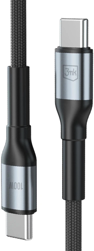 3Mk apsauga 3mk Hyper kabelis 3mk Hyper kabelis N serijos USB-C / USB-C 1m 20V/5A 100W / juodas